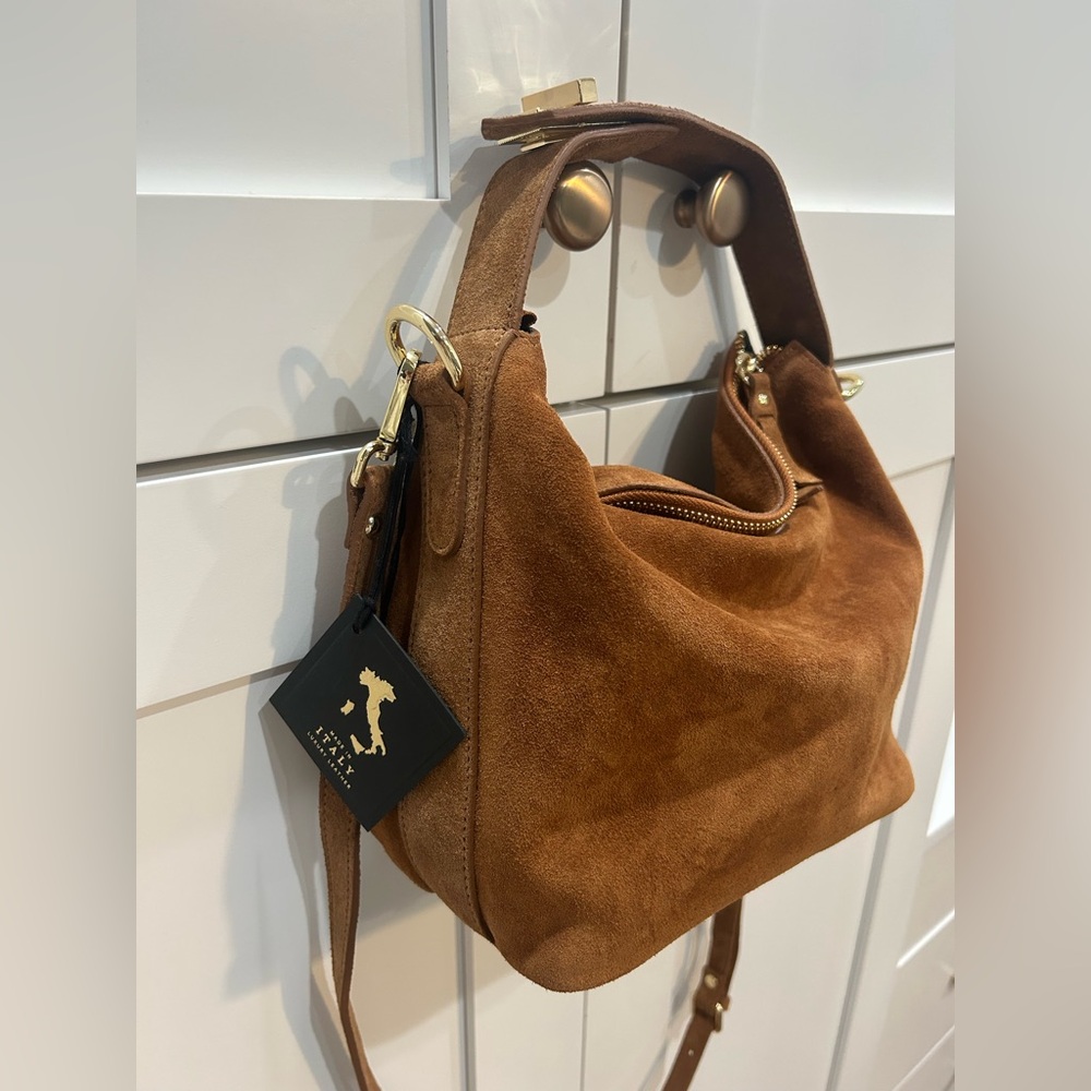 Claudia Firenze suede leather hobo bag!